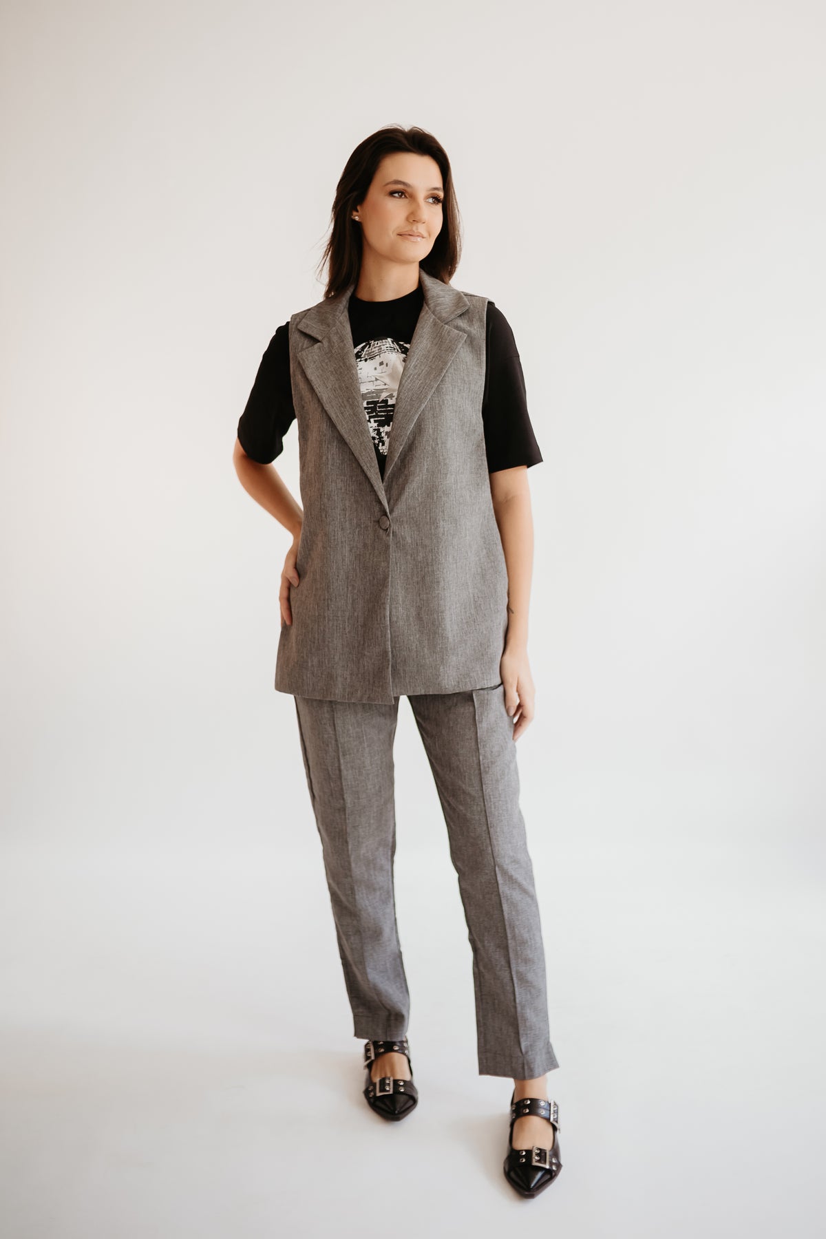 Calça Gérbera alfaiataria em linho