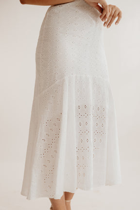 Vestido Dália em laise branca